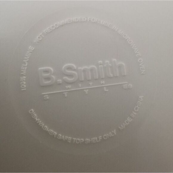 B. Smith With Style White Melamine 4 Quart Large Oval Serving Bowl - Picture 4 of 8